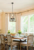 Rustic 5-Light Kitchen Island Chandelier in Wood Grain Finish